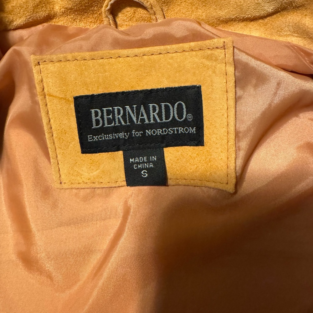 Bernardo Leather Jacket - Gold and Tan